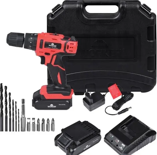 PARAFUSADEIRA 12V BATERIA BIV KIT C/17PCS