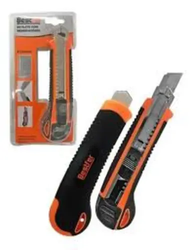 ESTILETE AUTOM, EMBORRACHADO C/GUIA 18MM