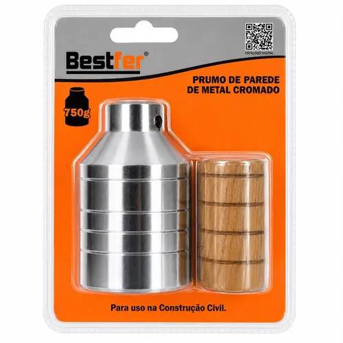 PRUMO DE PAREDE DE AÇO CARBONO CROMADO