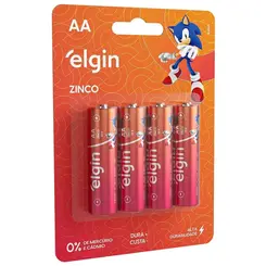 PILHA ZINCO AA C/ 4