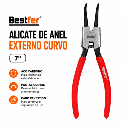 ALICATE ANEIS EXTERNO CURVO 7"