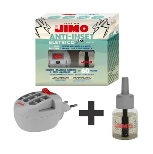 VENENO ANTI-INSET ELETRONICO KIT 60 NOITES JIMO
