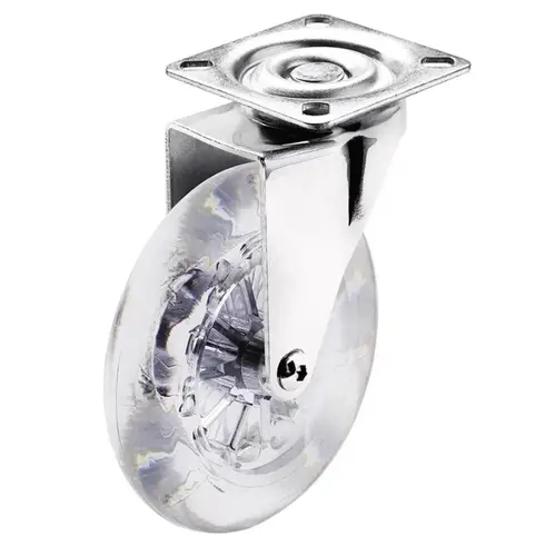 RODIZIO GEL CHAPA S/ FREIO (PRATA)