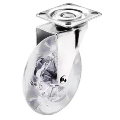 RODIZIO GEL CHAPA S/ FREIO (PRATA)