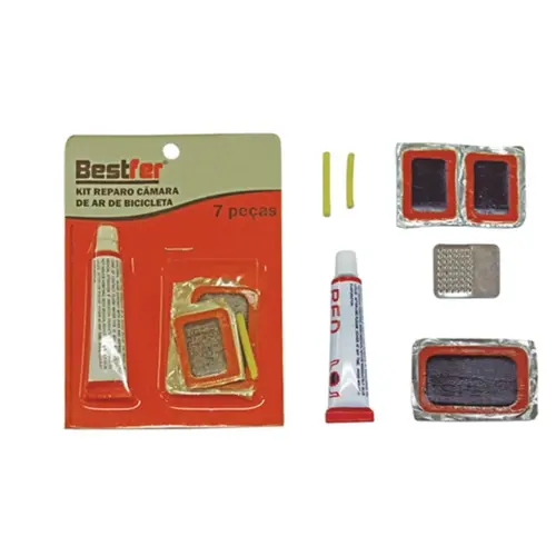 KIT REPARO CAMARA DE AR DE BICICLETA 7 PCS