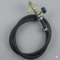MANGUEIRA PRETA GAS C/ REGISTRO