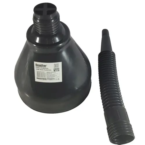 FUNIL PLASTICO COM BICO FLEXIVEL C/PENEIRA 4POL - 3/4POL