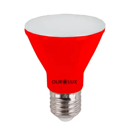 LAMPADA PAR20 6W VERMELHO 127V/220 IP65