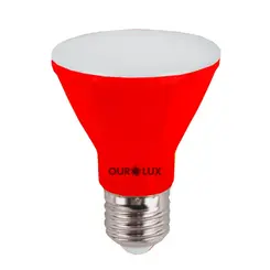 LAMPADA PAR20 6W VERMELHO 127V/220 IP65
