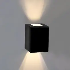LUMINARIA ARANDELA MUNIQUE 2 FECHOS PRETO
