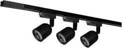KIT TRES SPOTS PARA TRILHO DE LED CORPO PRETO FRIO