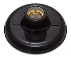 PLAFONIER PORTA LAMP E27 DE PORC PRETO