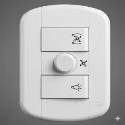 INTERRUPTOR DIMMER P/ VENTILADOR ROTATIVO BLANC+