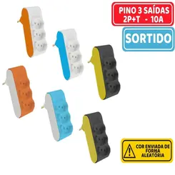 ADAPTADOR ( BEIJAMIM ) PLUGUE MULTIPLICADOR 3 SAIDAS 10A