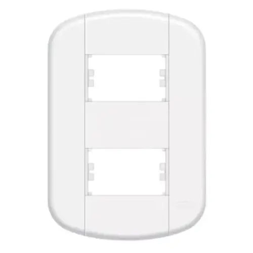 PLACA 4 X 2 BLANC+ 02 MODULOS DISTANCIADO