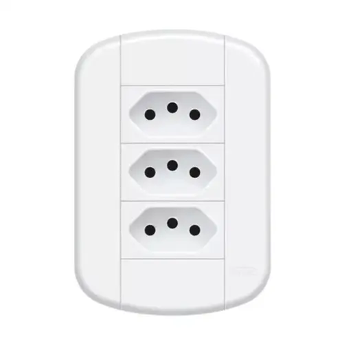 TOMADAS TRIPLA PADRAO 2P+T C/P BLANC+