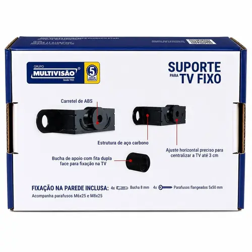 SUPORTE TV E MONITORES UNIVERSAL 14" A 84" PRETO