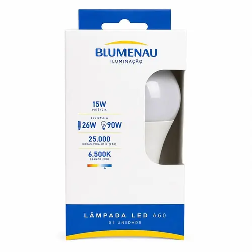 KIT LAMPADA LED 6500K BULBO 15W 10 UNDS