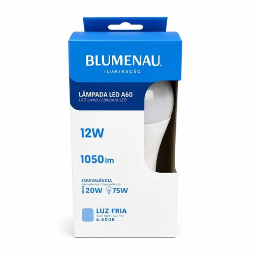 KIT LAMPADA LED 6500K BULBO 12W 10 UNDS