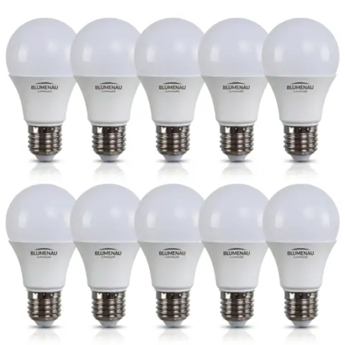 KIT LAMPADA LED 6500K BULBO 9 W 10 UNDS