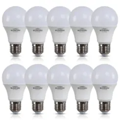 KIT LAMPADA LED 6500K BULBO 9 W 10 UNDS