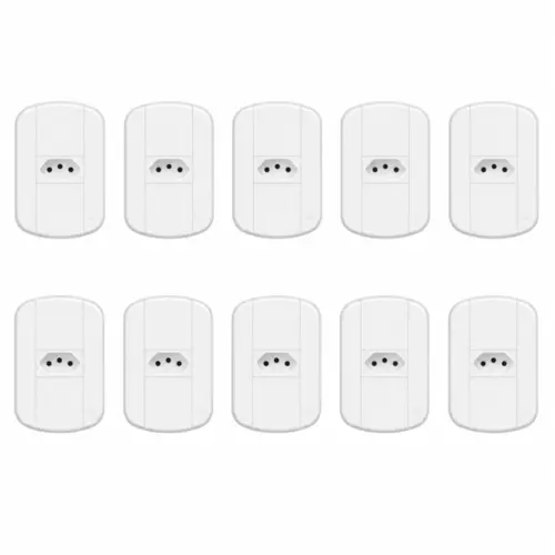 KIT TOMADA PADRÃO BLANC MAIS 2P + T  ( 10-A ) 10 UNDS