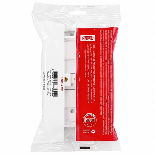 KIT TOMADA PADRÃO BLANC MAIS 2P + T  ( 10-A ) 10 UNDS