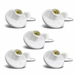 KIT  PLAFONIER BRANCO BOCAL LOUÇA 10 UNDS