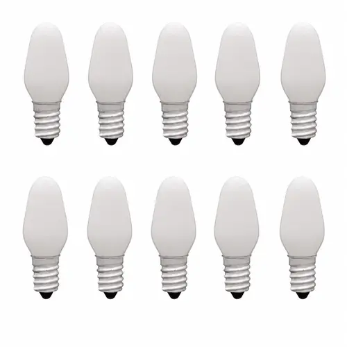 KIT  LAMPADA CHUPETA E14 SILICIO ( BRANCO ) 7 W ( 127V ) 10 UNDS