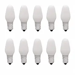 KIT  LAMPADA CHUPETA E14 SILICIO ( BRANCO ) 7 W ( 127V ) 10 UNDS