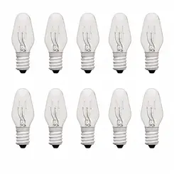 KIT LAMPADA CHUPETA E14 CLARA ( TRANSPARENTE ) 7 W ( 127V ) 10 UNDS