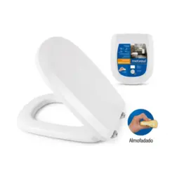 ASSENTO SANITARIO PLASTICO ALMOFADADO PERFECTO MULTI BRANCO