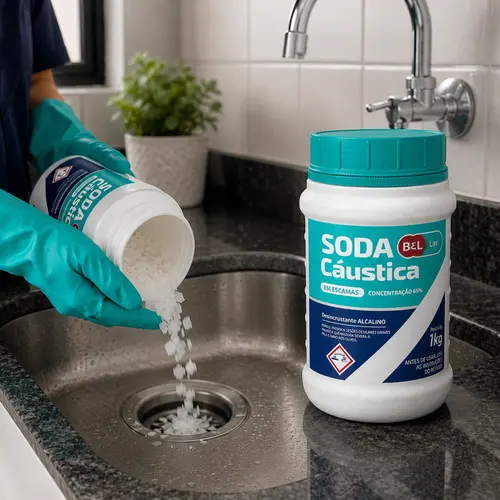 SODA CAUSTICA EM ESCAMAS LAR 1 KG