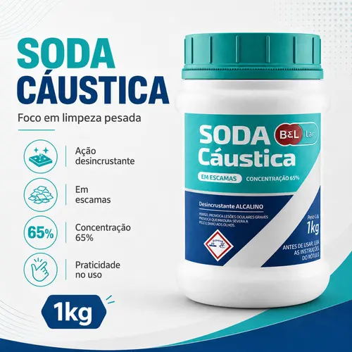 SODA CAUSTICA EM ESCAMAS LAR 1 KG