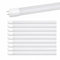 KIT LAMPADA TUBULAR BIVOLT LED 18 W 10 UNDS
