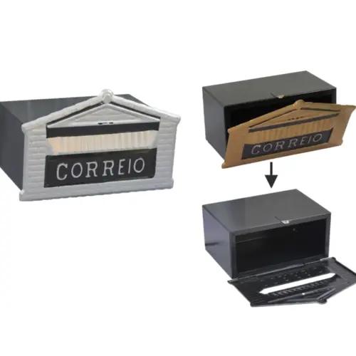 CAIXA DE CORREIO COLONIAL 15X20X12 P/ MURO-ABRE PELA FRENTE