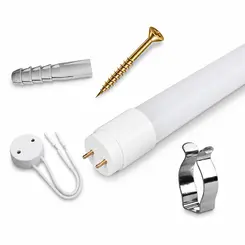 KIT DE INSTALAÇÃO LAMPADA TUBULAR BIVOLT LED 9 W