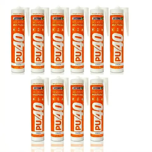 KIT ADESIVO PU40 CINZA 400G MAXI RUBBER 10 UNDS