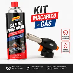 KIT MAÇARICO 90 IA19 + CARTUCHO DE GAS 200G
