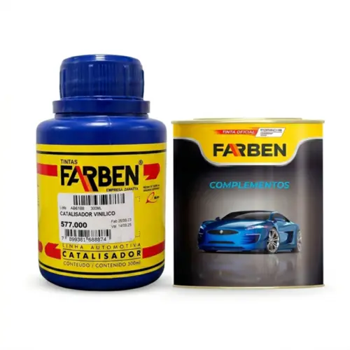 KIT TINTA AUTO FARBEN PRETO VINILICO