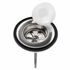 VALVULA INOX P/ LAVATORIO 2.1/2 TAMPA PLASTICA