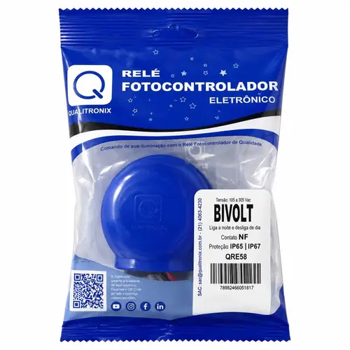 RELE FOTOELETRICO ELETRONICO LIGA NOITE BIVOLT IP67