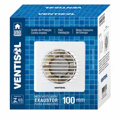 VENTILADOR AXIAL EXAUSTOR PARA BANHEIRO EXB 100MM BIVOLT PREMIUM