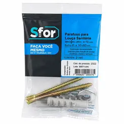 PARAFUSO VASO SANITÁRIO 10 + BUCHA SF 2 PC