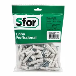 PARAFUSO MAD PHS 3,8X40 + BUCHA SD PLÁSTICA (8 PC)