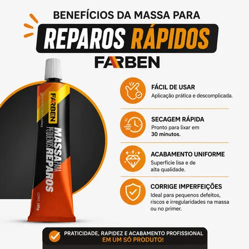 KIT COM 3 RETOQUE RÁPIDO 180GR ( PEQUENOS REPAROS / KOMBI FILLER )