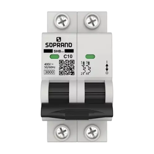 KIT COM 10 UNDS DISJUNTOR BIPOLAR SHB2 GII DIN 10-A