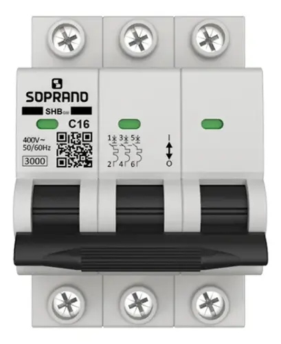 KIT COM 2 UNDS DISJUNTOR TRIPOLAR DIN 16-A