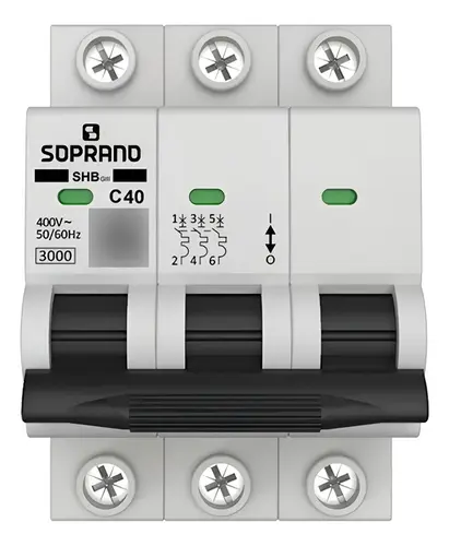 KIT COM 2 UNDS DISJUNTOR TRIPOLAR DIN 40-A