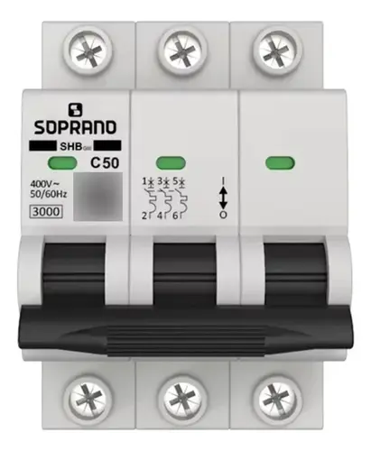 KIT COM 2 UNDS DISJUNTOR TRIPOLAR DIN 50-A